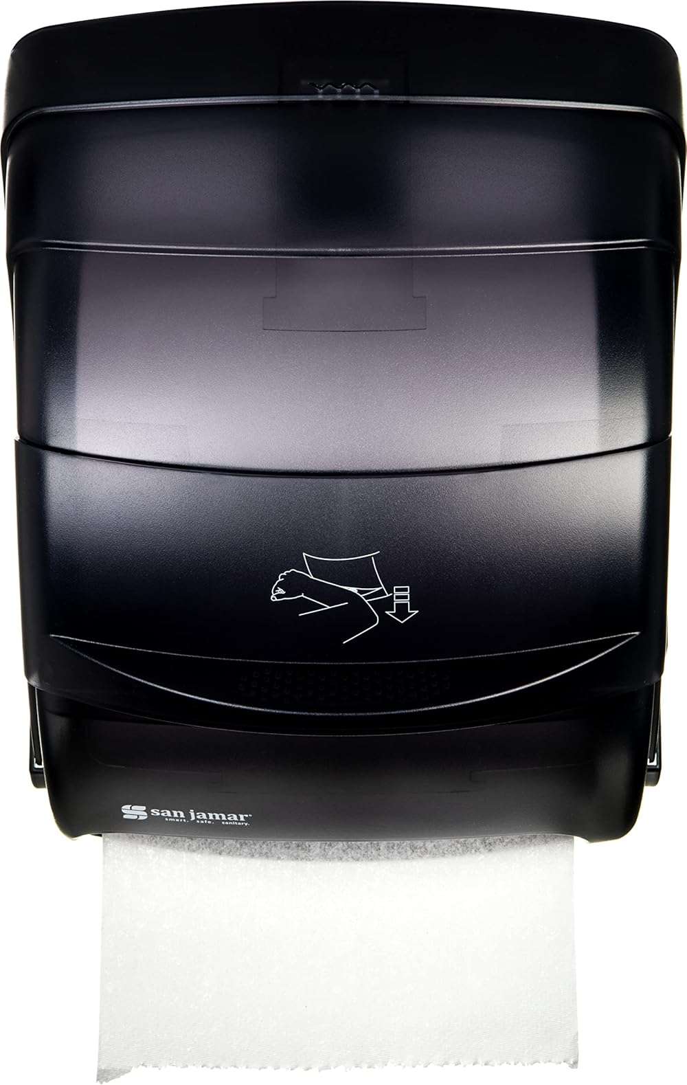 San Jamar T850TBK Black Pearl Integra Plastic Lever Roll Towel Dispenser - Image 6