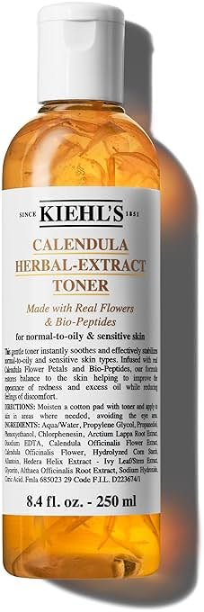 Kiehl's Calendula Herbal Extract Alcohol-Free Toner, Soothing Facial Toner for Normal to Oily Skin, Visibly Reduces Redness & Oil, Improves Skin Texture, Paraben-Free, Fragrance-Free, Non-acnegenic - Product Image
