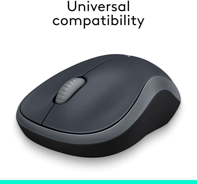 Logitech M185 Wireless Mouse, 2.4GHz with USB Mini Receiver, 12-Month Battery Life, 1000 DPI Optical Tracking, Ambidextrous, Compatible with PC, Mac, Laptop - Swift Grey - Image 7