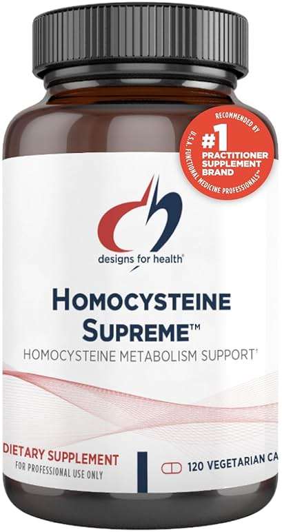 Designs for Health Homocysteine Supreme - Methylated Multivitamin of B Vitamins with Riboflavin, B6, B12, Folate, L-Serine & TMG for Brain Support & Healthy Inflammatory Response (120 Caps) - Image 1