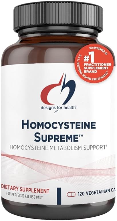Designs for Health Homocysteine Supreme - Methylated Multivitamin of B Vitamins with Riboflavin, B6, B12, Folate, L-Serine & TMG for Brain Support & Healthy Inflammatory Response (120 Caps) - Product Image