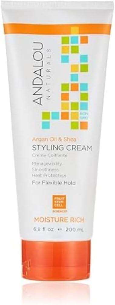 Andalou Naturals Styling Cream Ounces, Argan Oil & Shea, 6.8 Fl Oz - Image 1