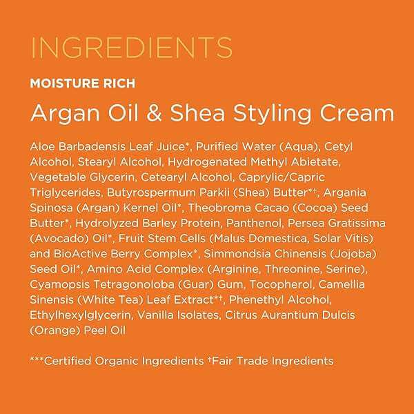 Andalou Naturals Styling Cream Ounces, Argan Oil & Shea, 6.8 Fl Oz - Image 6
