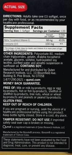 Qunol Ultra CoQ10 100mg, 3x Better Absorption, Patented Water and Fat Soluble Natural Supplement Form of Coenzyme Q10, Antioxidant for Heart Health, 120 Count Softgels - Image 14