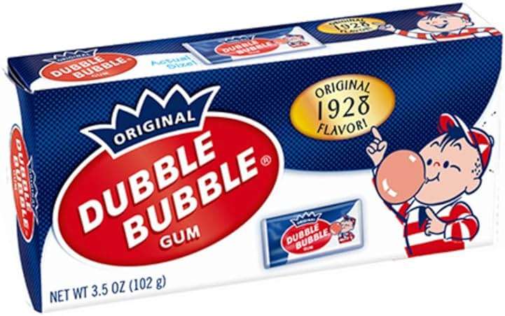 Dubble Bubble 1928 Original Flavor Theater Box Bubble Gum - 3.5 Oz Boxes - Pack of 24 Boxes - Image 1