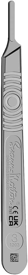 Swann Morton Scalpel Handle No. 3 - Stainless Steel, Fits Blades 10, 10A, 10R, 11, 12, 14, 15, & 15A, Esthetician Tools to Dermaplane, Surgical Knife Handle, Medical Grade Precision Instrument | For Blades 10, 10a, 11, 12, 15, 15a - Image 1