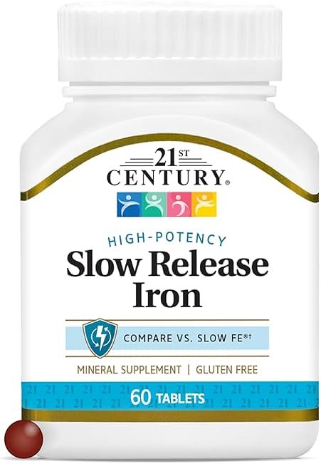 21st Century Slow Release Iron Tablets, 60 Count - Product Image