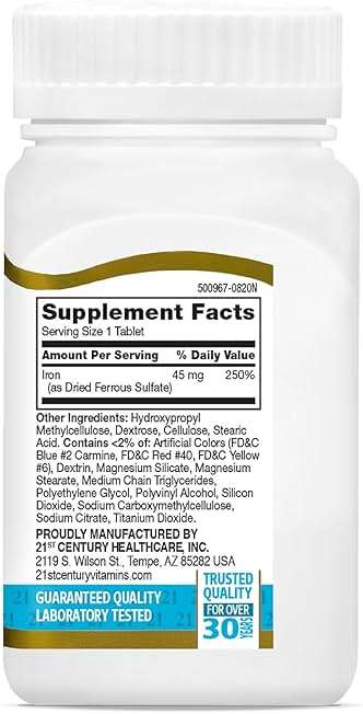 21st Century Slow Release Iron Tablets, 60 Count - Image 10