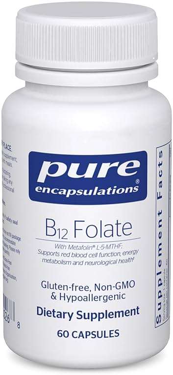 Pure Encapsulations B12 Folate - Energy Supplement to Support Nerves, Energy Metabolism & Cognitive Support* - with Vitamin B Folate as Metafolin - 60 Capsules - Image 1