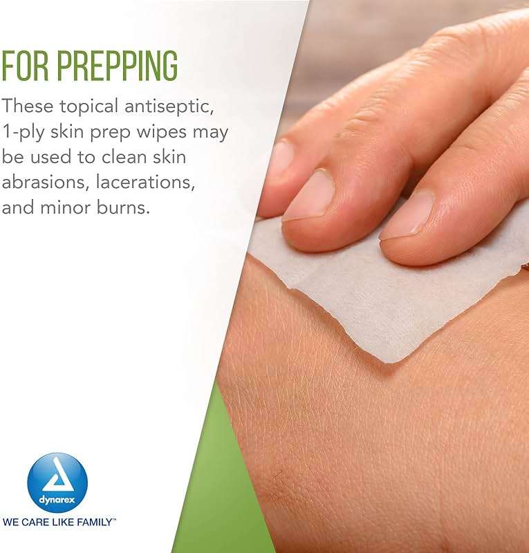 Dynarex DynaSafety Sterile Alcohol Prep Pads - Medium - 70% Isopropyl Alcohol, Individually Wrapped, Soft Cleaning Wipes - 200 per Box - Image 5