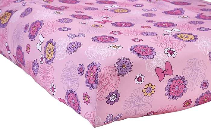 Disney 4 Piece Minnie's Fluttery Friends Toddler Bedding Set, Lavender - Image 4