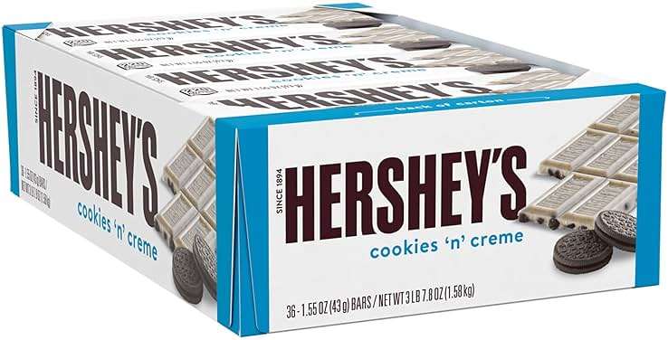HERSHEY'S Cookies 'n' Creme Candy Bars, 1.55 oz (36 Count) - Image 2