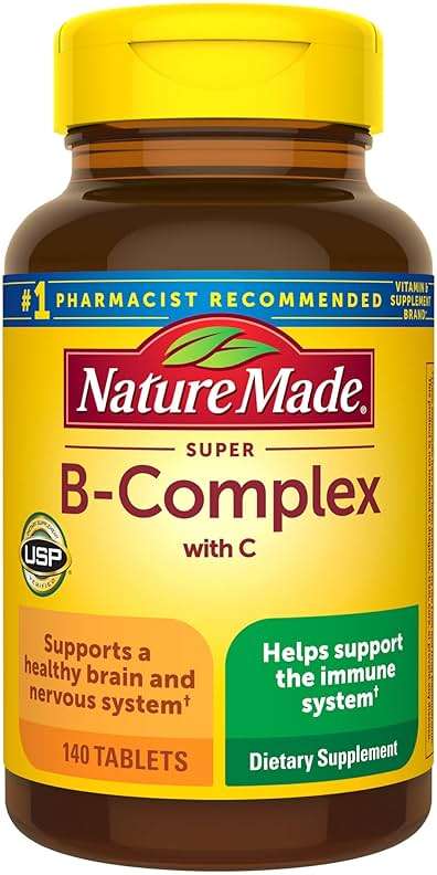 Nature Made Super B Complex with Vitamin C & Folic Acid, B Complex Vitamins for Women and Men, Dietary Supplement for Immune Support, 140 Tablets, 140 Day Supply - Image 1