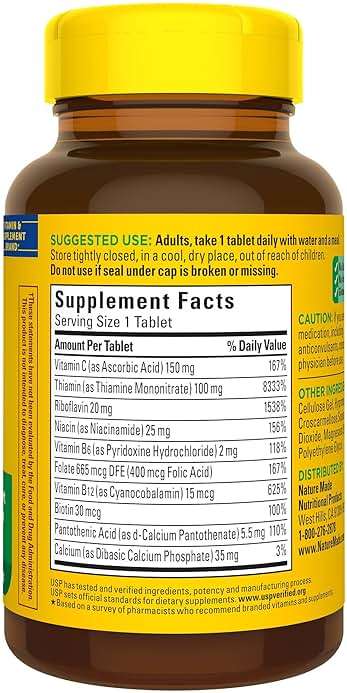 Nature Made Super B Complex with Vitamin C & Folic Acid, B Complex Vitamins for Women and Men, Dietary Supplement for Immune Support, 140 Tablets, 140 Day Supply - Image 9