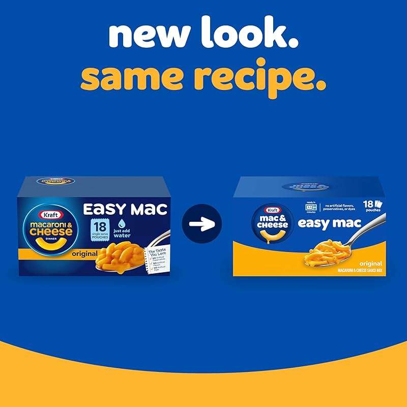 Kraft Easy Mac Original Mac & Cheese Macaroni and Cheese Dinner Microwavable Dinner, 18 ct Packets - Image 4