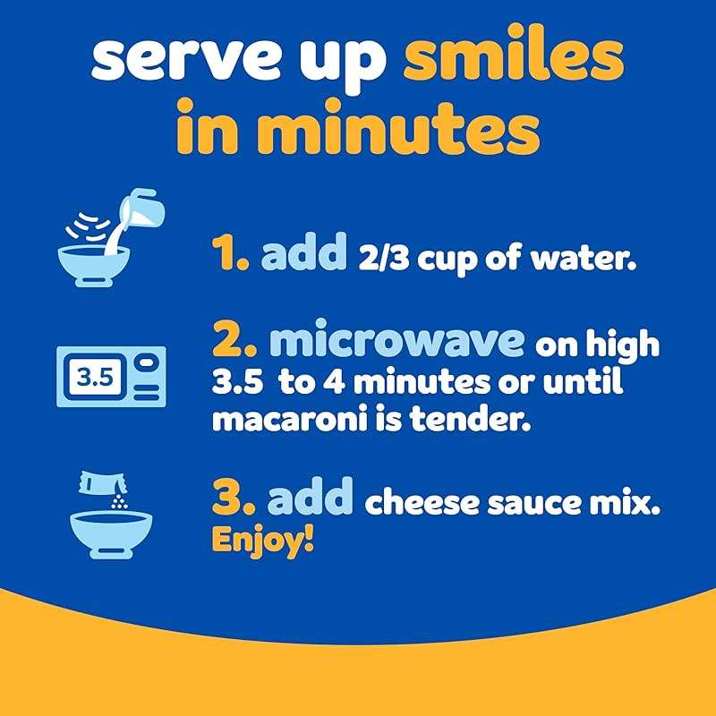 Kraft Easy Mac Original Mac & Cheese Macaroni and Cheese Dinner Microwavable Dinner, 18 ct Packets - Image 7