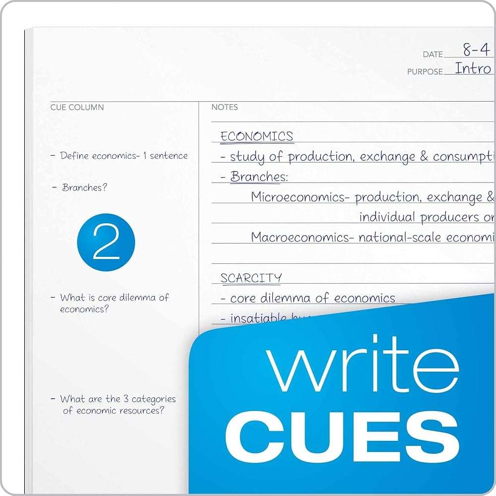 Oxford FocusNotes Writing Pad, Clear Note-Taking System, 8.5 x 11 Sheets, Guided Note, Cue & Summary Sections, 50 Sheets, Professional School and Office Notepad, Proudly Made in the USA - Image 5