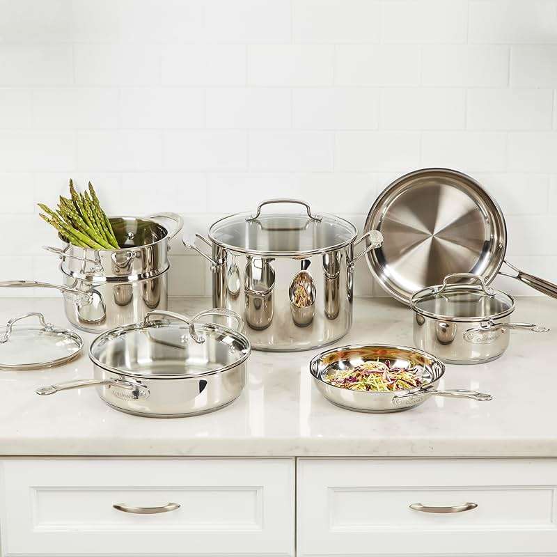 Cuisinart 77-11G Stainless Steel 11-Piece Set Chef's-Classic-Stainless-Cookware-Collection - Image 2