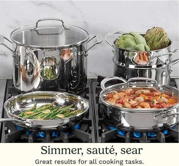 Cuisinart 77-11G Stainless Steel 11-Piece Set Chef's-Classic-Stainless-Cookware-Collection - Image 7