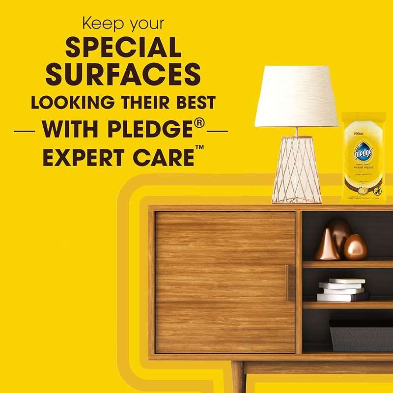 Pledge Expert Care Enhancing Wood Wipes, Lemon Scent, 24 Count - Image 4