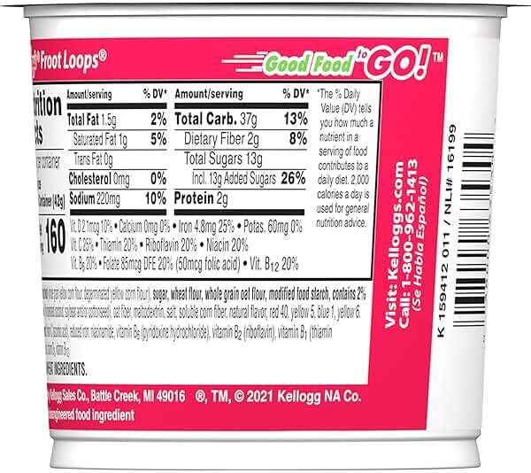 Kellogg's Froot Loops Breakfast Cereal Cups, Fruit Flavored, Breakfast Snacks with Vitamin C, Original, 18oz Case (12 Cups) - Image 3