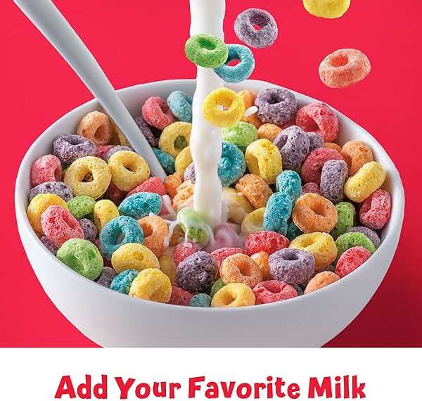 Kellogg's Froot Loops Breakfast Cereal Cups, Fruit Flavored, Breakfast Snacks with Vitamin C, Original, 18oz Case (12 Cups) - Image 6