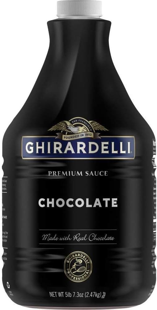 Ghirardelli premium sauce net wt 5 lb, 7.3 Oz, Chocolate, 87.3 Oz - Product Image