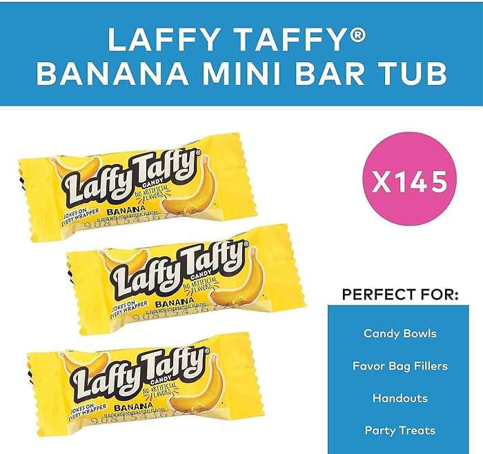Laffy Taffy Candy, Banana Flavor, Individually Wrapped Candy (145 Pieces) - Image 2