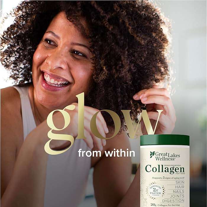 Great Lakes Wellness Collagen Peptides Powder – Supports Skin, Hair, Nails, Joints & Digestion – Hydrolyzed, Quick Dissolve, Non-GMO, Keto & Kosher – Pure Collagen Protein (16 oz, 22 Servings) - Image 4