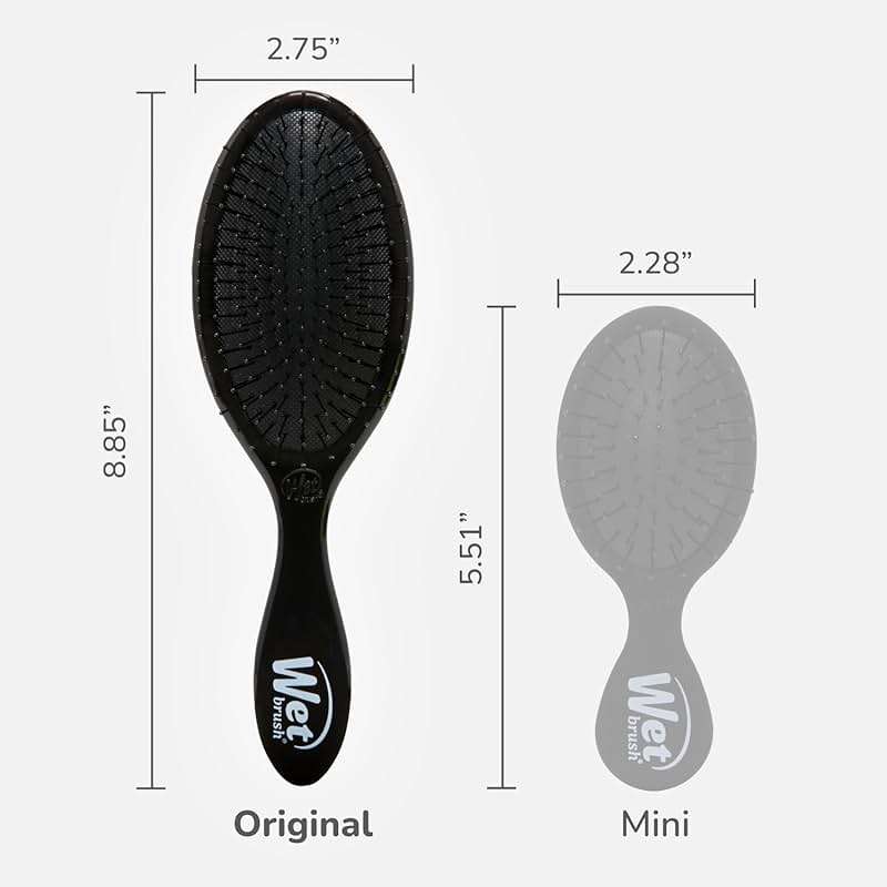 Wet Brush Original Detangling Hair Brush, Classic Black - Ultra-Soft IntelliFlex Bristles - Detangler Brush Glide Through Tangles With Ease For All- For Women, Men, Wet & Dry Hair - Image 5