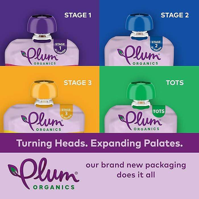 Plum Organics - 4+ Months Organic Baby Food Pouches - Just Punes - Non-GMO - Fruit & Veggie Blends On-The-Go Pouches for Baby & Toddler Meals - Quality Tested Ingredients - 3.5 oz (Pack Of 12) - Image 7