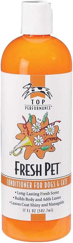 Top Performance Fresh Pet Conditioner to Reduce Mats and Tangles, 17 Oz. Size – Conditioning Formula Gives Coats Sheen - Image 1