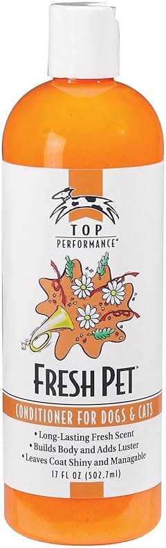 Top Performance Fresh Pet Conditioner to Reduce Mats and Tangles, 17 Oz. Size – Conditioning Formula Gives Coats Sheen - Product Image