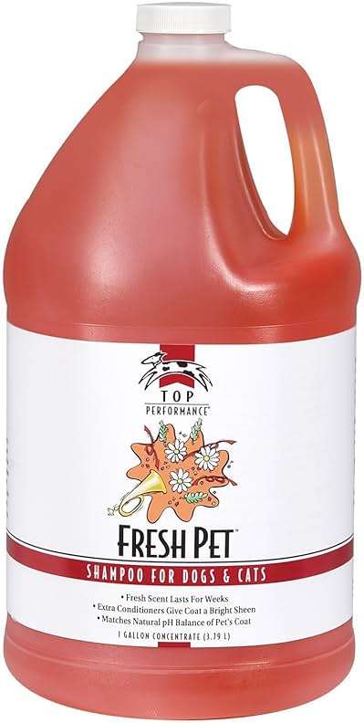 Top Performance Fresh Pet Shampoo, 1-Gallon,Black - Image 1