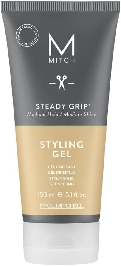 MITCH by Paul Mitchell Steady Grip Hair Gel for Men, Medium Hold & Shine, For All Hair Types, Especially Fine to Medium Hair, 5.1 fl. oz. - Product Image
