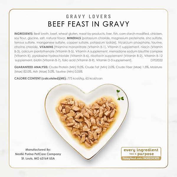 Purina Fancy Feast Gravy Lovers Poultry and Beef Grilled Gourmet Wet Cat Food Variety Pack - (Pack of 24) 3 oz. Cans - Image 7