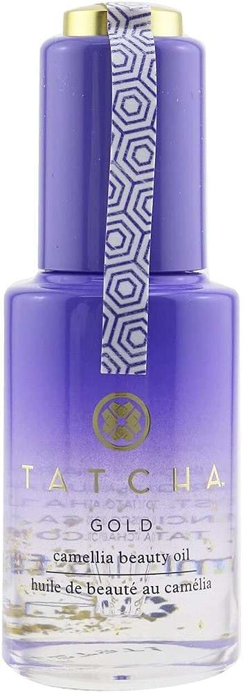 TATCHA Gold Camellia Beauty Oil | Moisturizing Face, Body, and Hair Oil Infused with 23-karat Gold flakes | 30 ml / 1 oz - Image 1