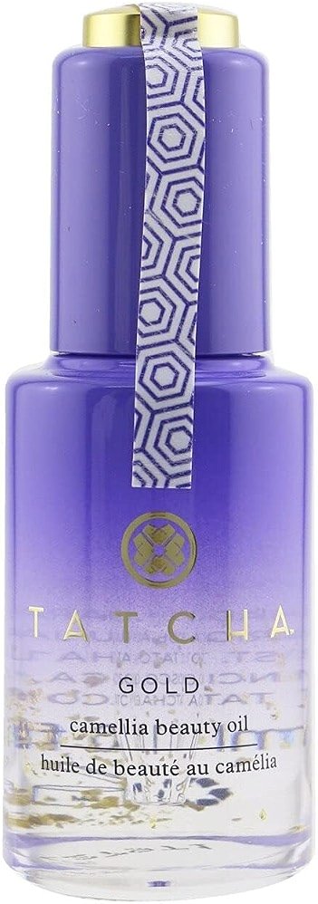 TATCHA Gold Camellia Beauty Oil | Moisturizing Face, Body, and Hair Oil Infused with 23-karat Gold flakes | 30 ml / 1 oz - Product Image