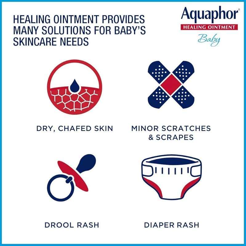Aquaphor Baby Healing Ointment Advanced Therapy Skin Protectant for Chapped or Dry Skin, Drool Rash and Diaper Rash Ointment, 14 Oz Jar - Image 4