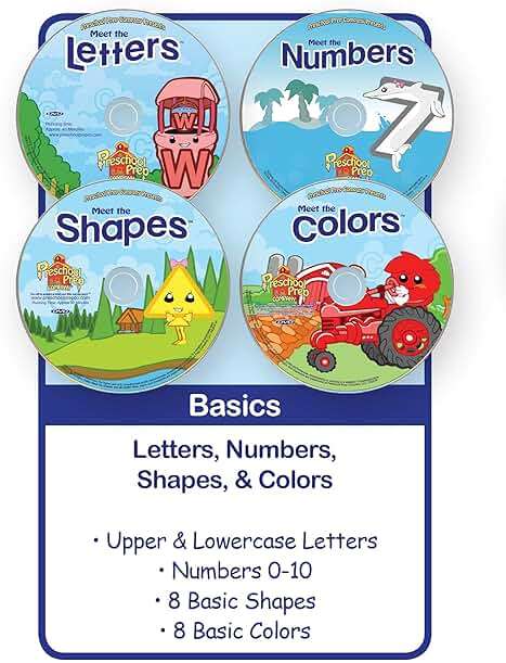 Preschool Prep Series Collection - 10 DVD Boxed Set (Meet the Letters, Meet the Numbers, Meet the Shapes, Meet the Colors, Meet the Sight Words 1, 2 & 3, Meet the Phonics - Letter Sounds, Digraphs & Blends - Image 3