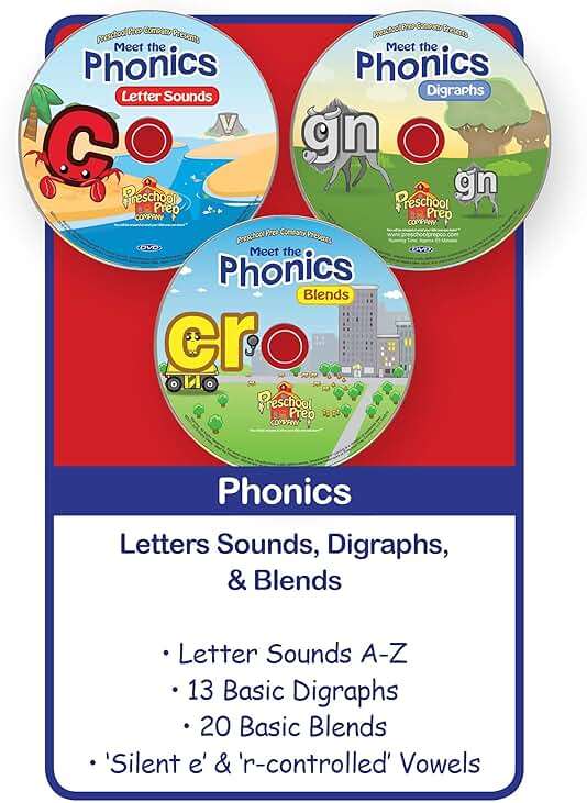 Preschool Prep Series Collection - 10 DVD Boxed Set (Meet the Letters, Meet the Numbers, Meet the Shapes, Meet the Colors, Meet the Sight Words 1, 2 & 3, Meet the Phonics - Letter Sounds, Digraphs & Blends - Image 5