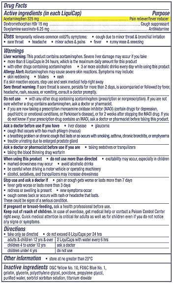 Vicks NyQuil Cold & Flu Relief Over-the-Counter Medicine, Powerful Multi-Symptom Nighttime Relief for Headache, Fever, Sore Throat, Aches, Sneezing, Runny Nose & Cough, 48 LiquiCaps - Image 2