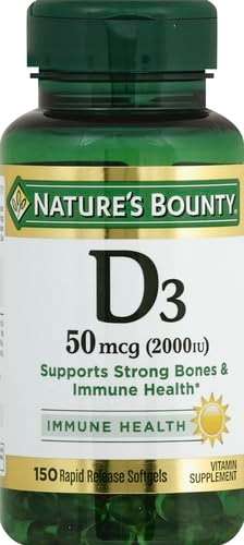 Nature's Bounty, D 2000 Iu Softgels, 150 Count - Image 2