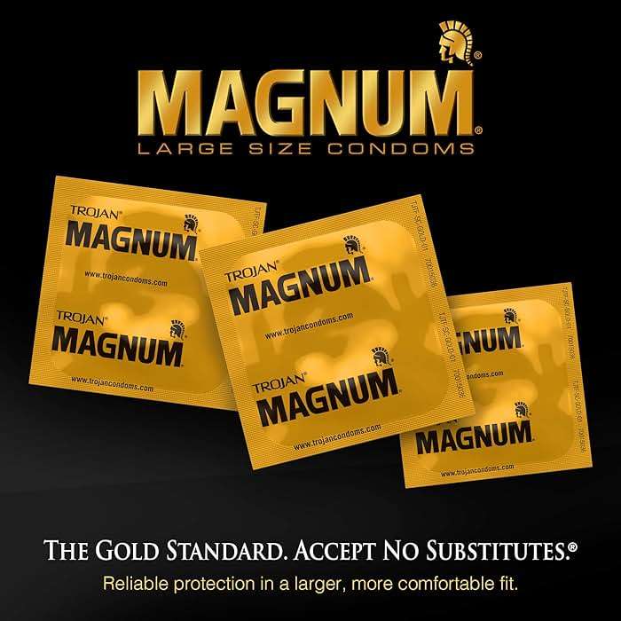 TROJAN Magnum Thin Condoms, Large Size Lubricated Magnum Condoms, 12 Count - Image 4