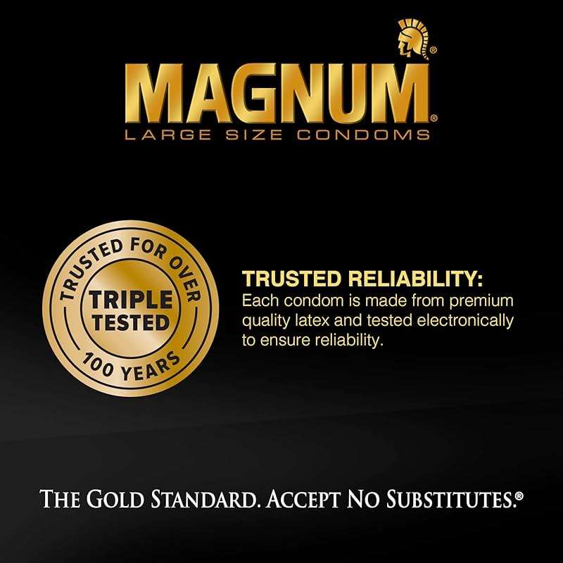 TROJAN Magnum Thin Condoms, Large Size Lubricated Magnum Condoms, 12 Count - Image 5