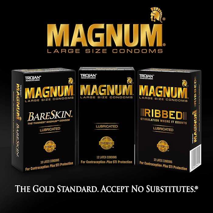 TROJAN Magnum Thin Condoms, Large Size Lubricated Magnum Condoms, 12 Count - Image 6