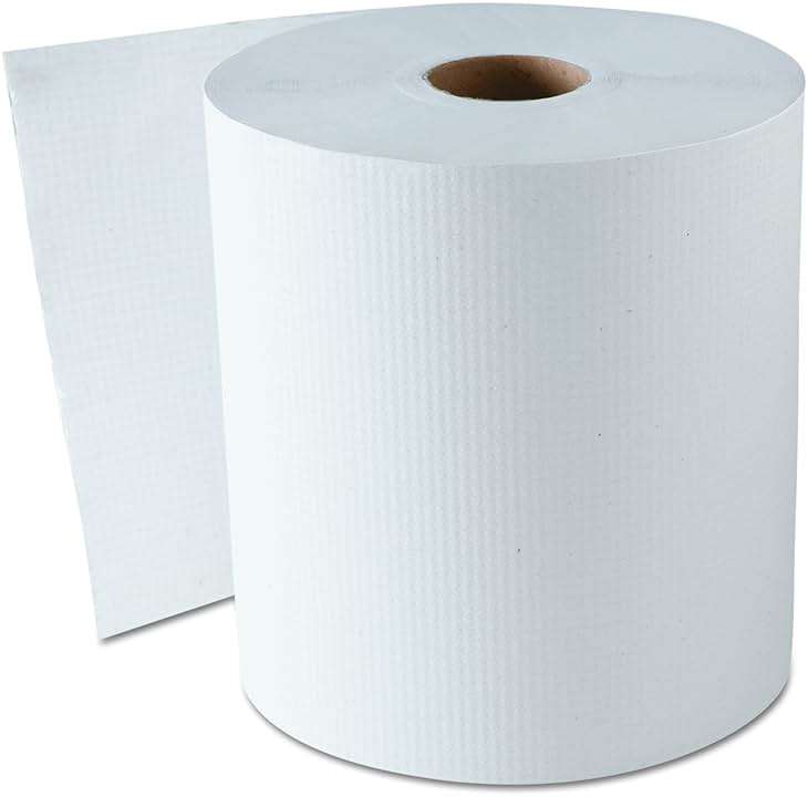 GEN Hardwound Roll Towels - White, 8-Inch x 800 ft, 6 Rolls/Carton - Image 1
