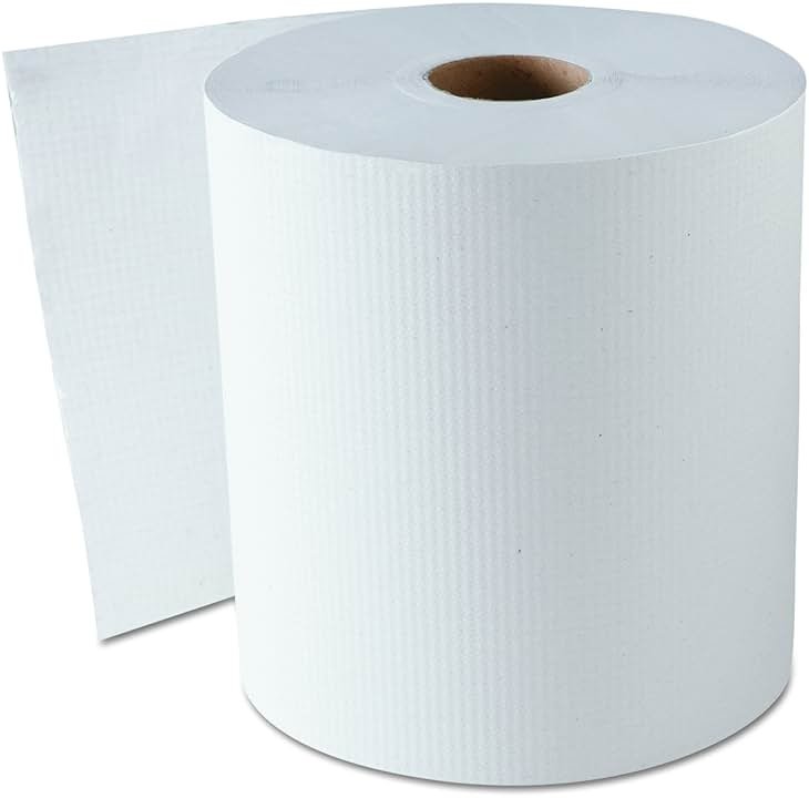GEN Hardwound Roll Towels - White, 8-Inch x 800 ft, 6 Rolls/Carton - Product Image