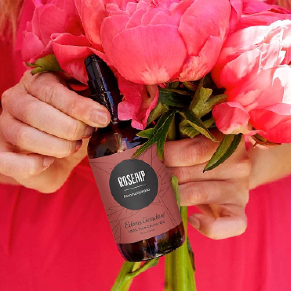 Edens Garden Rosehip Carrier Oil- 100% Pure Premium Cold Pressed & Hexane Free, Natural Moisturizer For Face, Skin, Body, Hair & Nails, Massage- Diluting Essential Oils & Aromatherapy 118 ml (4 fl oz) - Image 2