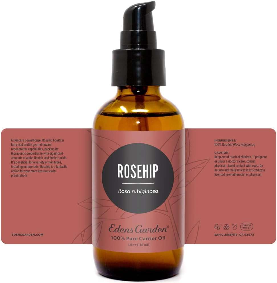 Edens Garden Rosehip Carrier Oil- 100% Pure Premium Cold Pressed & Hexane Free, Natural Moisturizer For Face, Skin, Body, Hair & Nails, Massage- Diluting Essential Oils & Aromatherapy 118 ml (4 fl oz) - Image 9